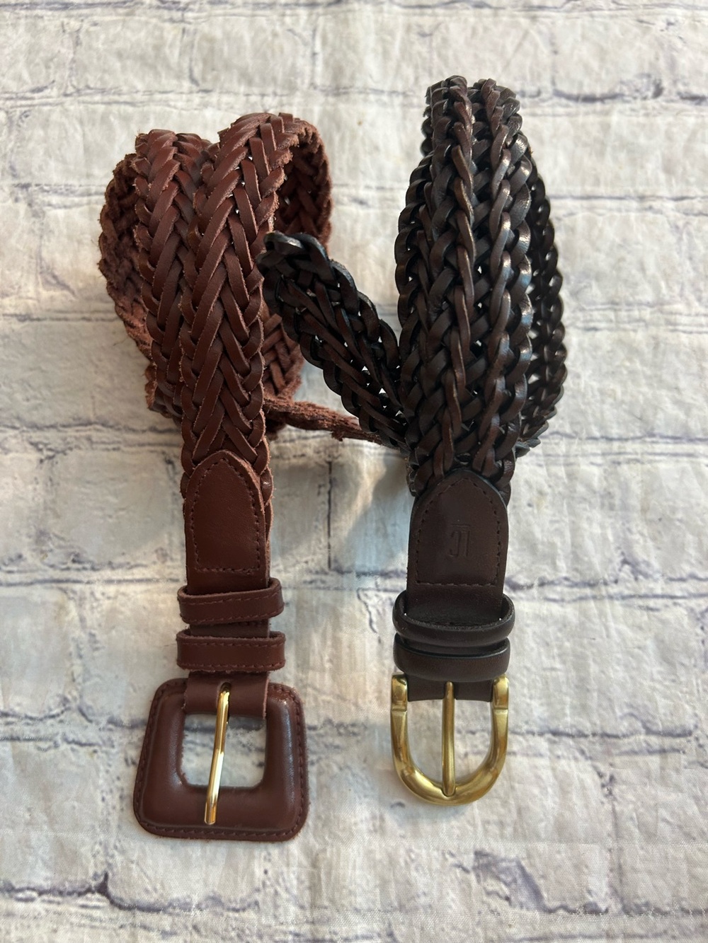 HONORS AND LC LAUREN CONRAD LEATHER BRAIDED BELTS M/L
